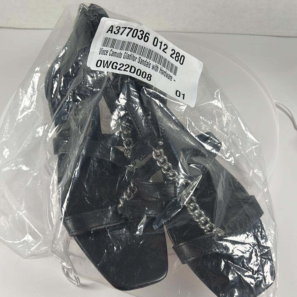 Size 6 Vince Camuto Gladiator Black Sandals w/Hardware - Sereny - Picture 12 of 13
